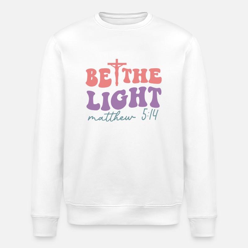 Sei das Licht - Stanley/Stella Unisex Bio-Sweatshirt ROLLER - Weiß