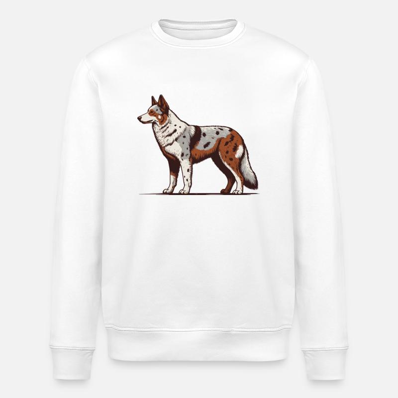 Koolie australien - Sweat bio ROLLER Stanley/Stella Unisexe - blanc