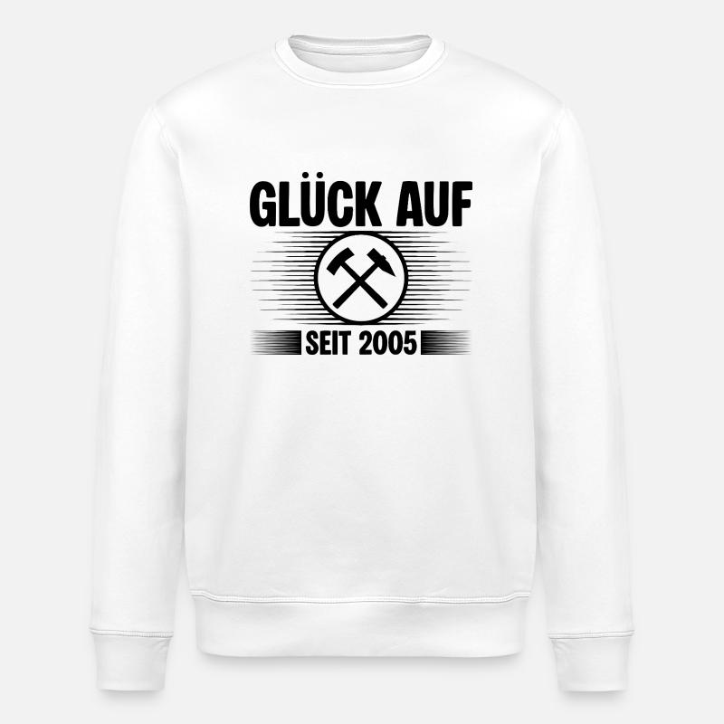 Glueck auf seit 2005 - Stanley/Stella Unisex Bio-Sweatshirt ROLLER - Weiß