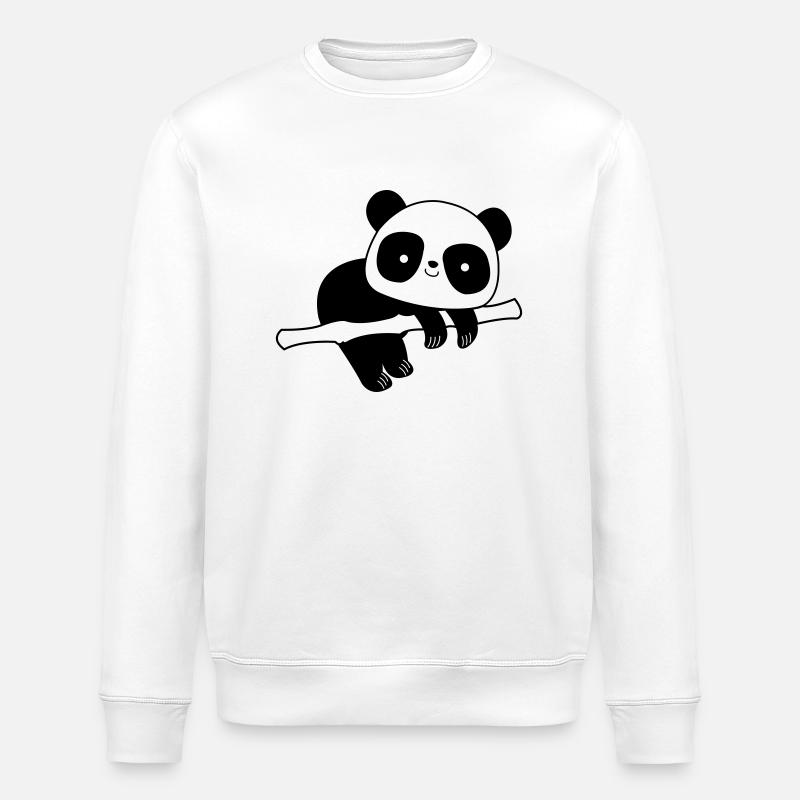 Panda - Stanley/Stella ROLLER Unisex Organic Sweatshirt - white