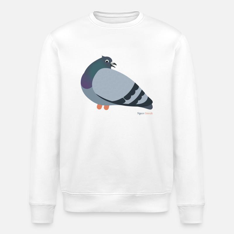 Taube Tauben - Stanley/Stella Unisex Bio-Sweatshirt ROLLER - Weiß