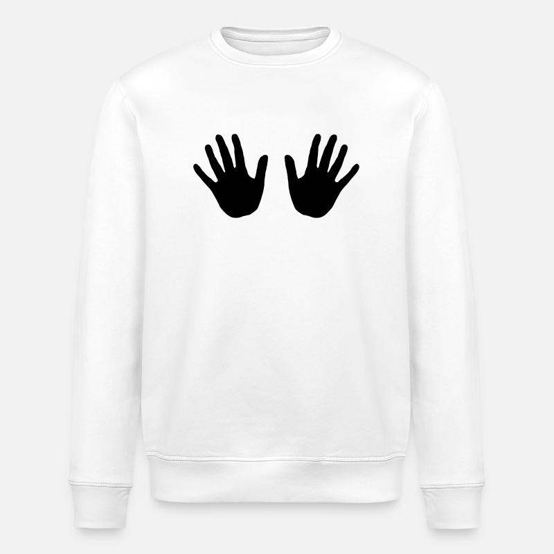 Mains sur les seins - Sweat bio ROLLER Stanley/Stella Unisexe - blanc