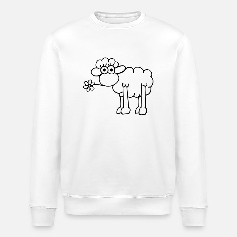sheep_blume005 - Sweat bio ROLLER Stanley/Stella Unisexe - blanc