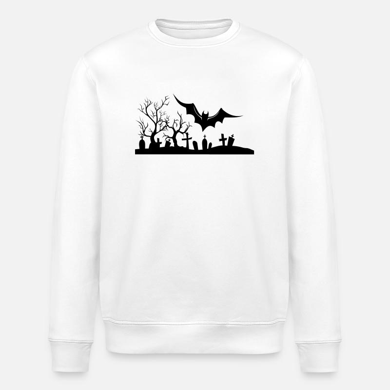 halloween - Stanley/Stella ROLLER Unisex Organic Sweatshirt - white