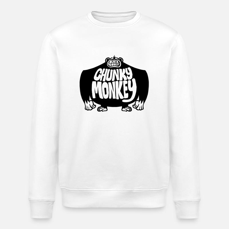 Chunky Affe - Stanley/Stella Unisex Bio-Sweatshirt ROLLER - Weiß