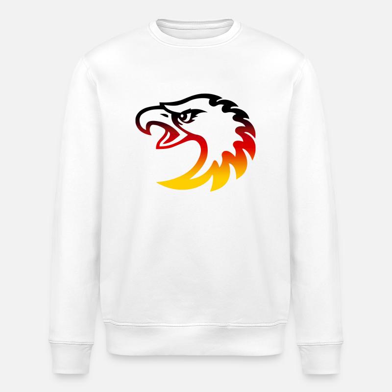 Germany eagle head - Stanley/Stella ROLLER Unisex Organic Sweatshirt - white