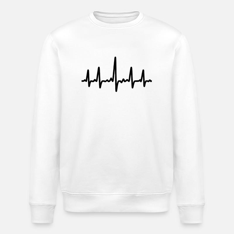 heartbeat - Sweat bio ROLLER Stanley/Stella Unisexe - blanc