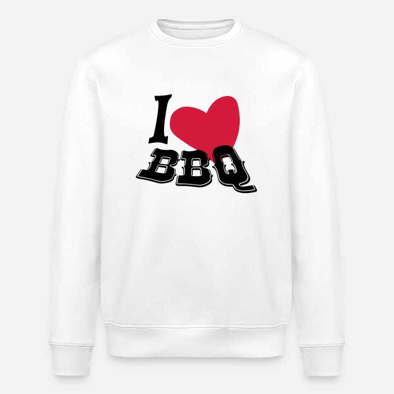 I love BBQ - Stanley/Stella Unisex Bio-Sweatshirt ROLLER - Weiß