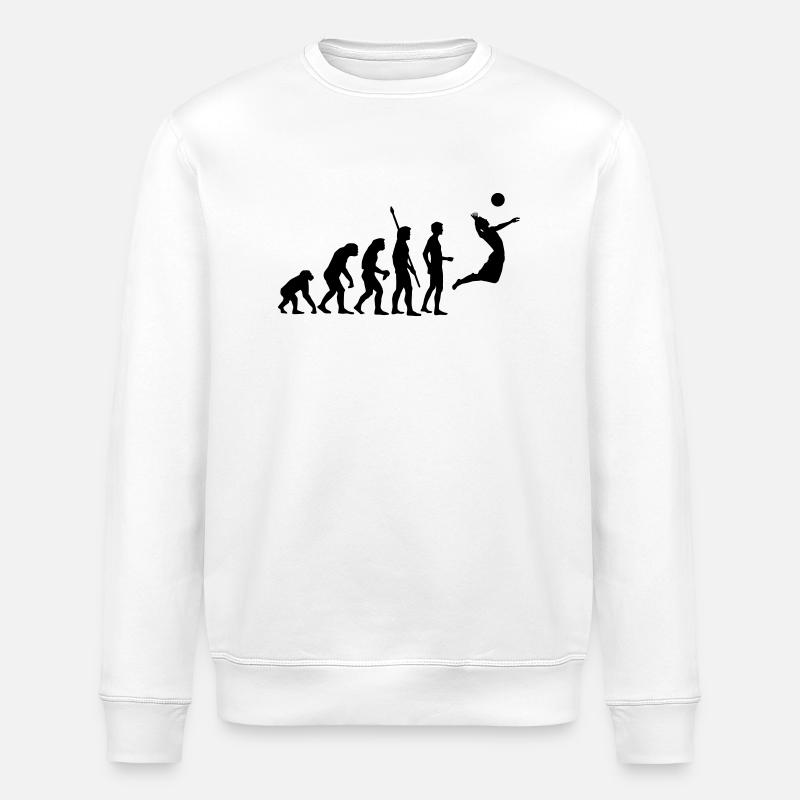 evolution_volleyball_1c - Stanley/Stella Unisex Bio-Sweatshirt ROLLER - Weiß