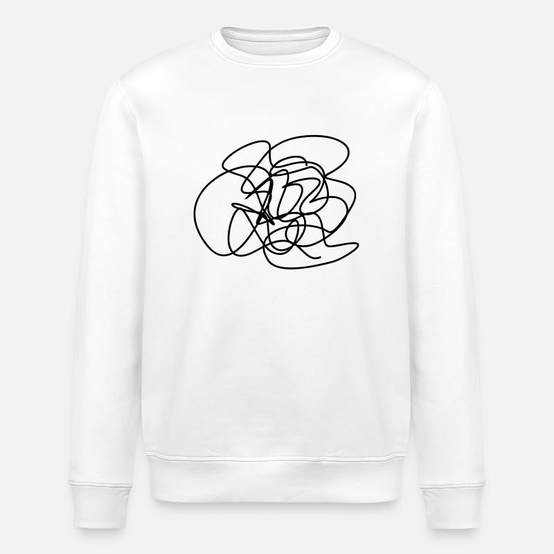 squiggle - Stanley/Stella ROLLER Unisex Organic Sweatshirt - white