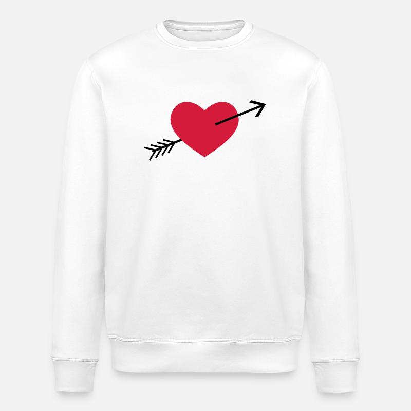 Heart - Sweat bio ROLLER Stanley/Stella Unisexe - blanc
