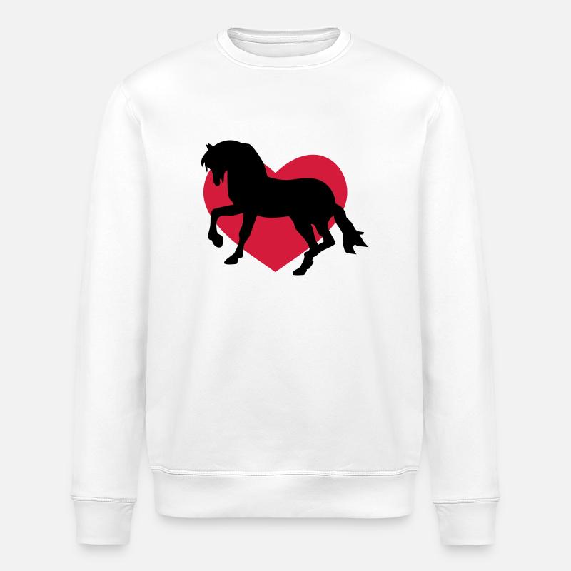 Pferd Liebe - Stanley/Stella Unisex Bio-Sweatshirt ROLLER - Weiß