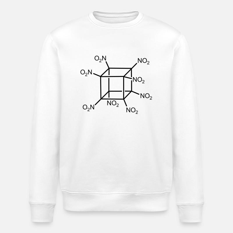 octanitrocubane explosives - Stanley/Stella ROLLER Unisex Organic Sweatshirt - white