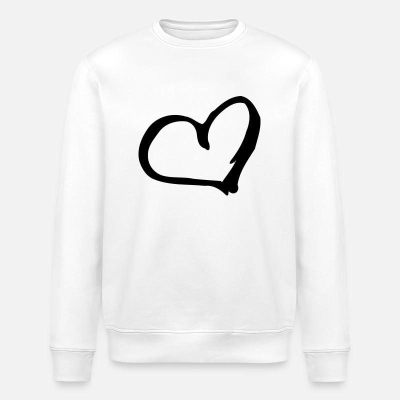 Heart - Stanley/Stella Unisex Bio-Sweatshirt ROLLER - Weiß