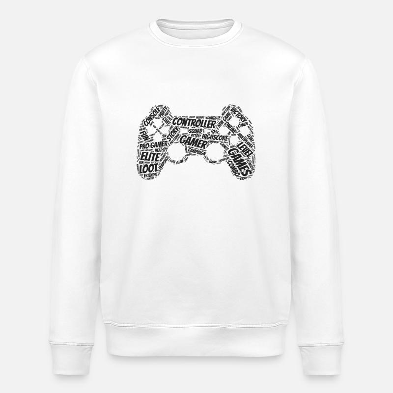 game controller wordart - Sweat bio ROLLER Stanley/Stella Unisexe - blanc