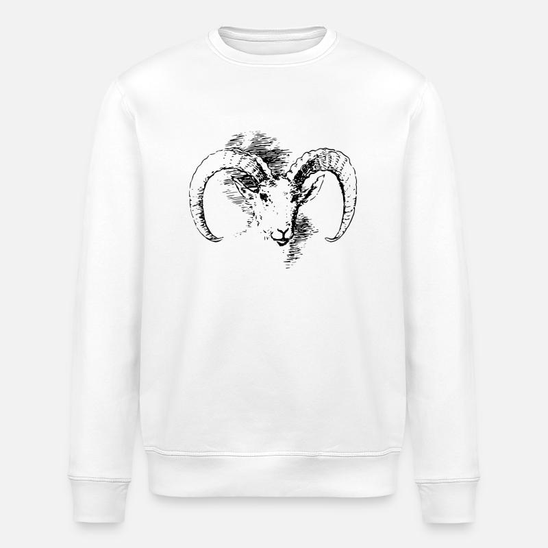 bouc - Sweat bio ROLLER Stanley/Stella Unisexe - blanc