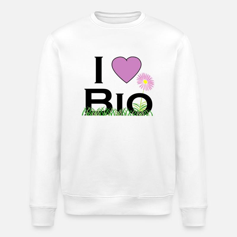 ich liebe bio - Stanley/Stella Unisex Bio-Sweatshirt ROLLER - Weiß