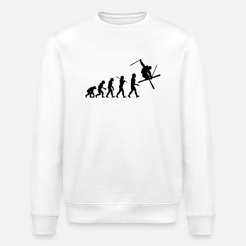 Ski Evolution - Stanley/Stella ROLLER Unisex Organic Sweatshirt - white