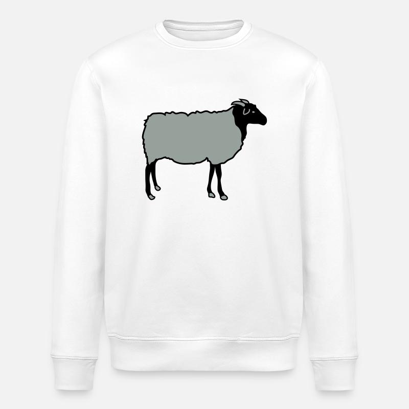 sheep - Stanley/Stella ROLLER Unisex Organic Sweatshirt - white