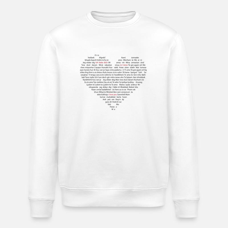 Je t'aime - Sweat bio ROLLER Stanley/Stella Unisexe - blanc