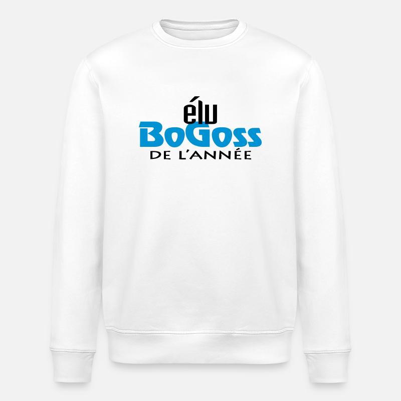Bogoss de l'année (2c) - Stanley/Stella ROLLER Unisex Organic Sweatshirt - white