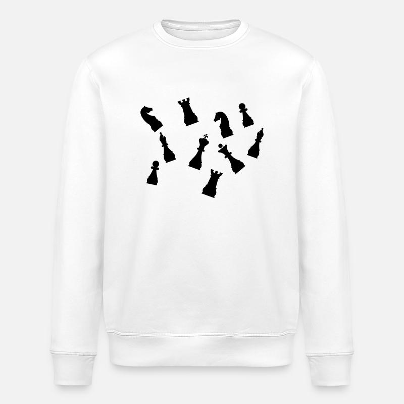 Schach Figuren - Stanley/Stella Unisex Bio-Sweatshirt ROLLER - Weiß