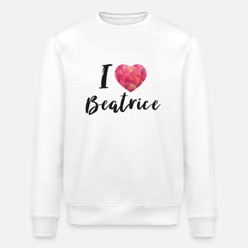 I Love Beatrice - Stanley/Stella Unisex Bio-Sweatshirt ROLLER - Weiß