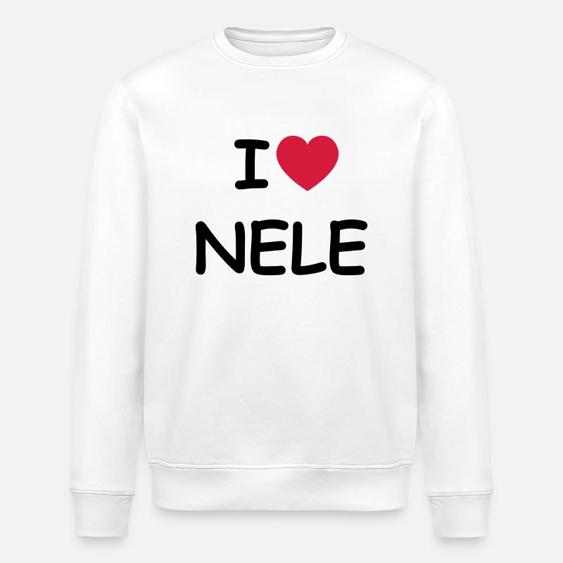 I love Nele - Stanley/Stella Unisex Bio-Sweatshirt ROLLER - Weiß