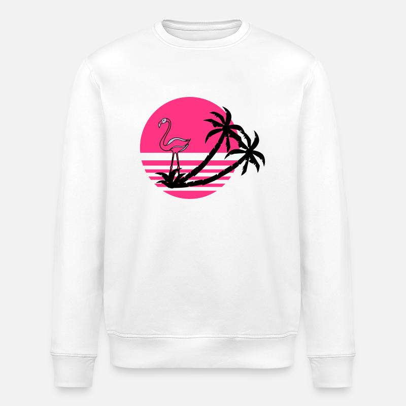 flamingo_island - Stanley/Stella Unisex Bio-Sweatshirt ROLLER - Weiß