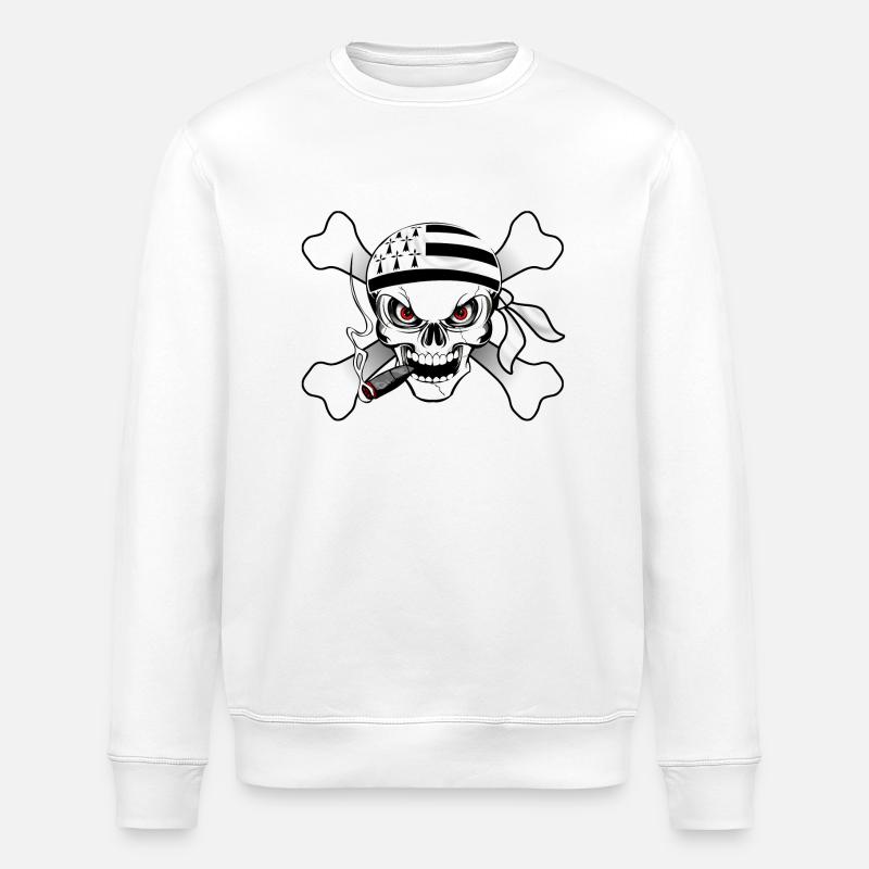breizh bikers design - Sweat bio ROLLER Stanley/Stella Unisexe - blanc