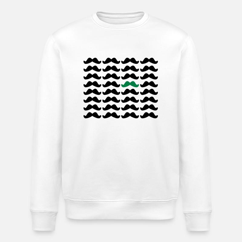 Mustache Moustache "Be Different" 2c - Sweat bio ROLLER Stanley/Stella Unisexe - blanc