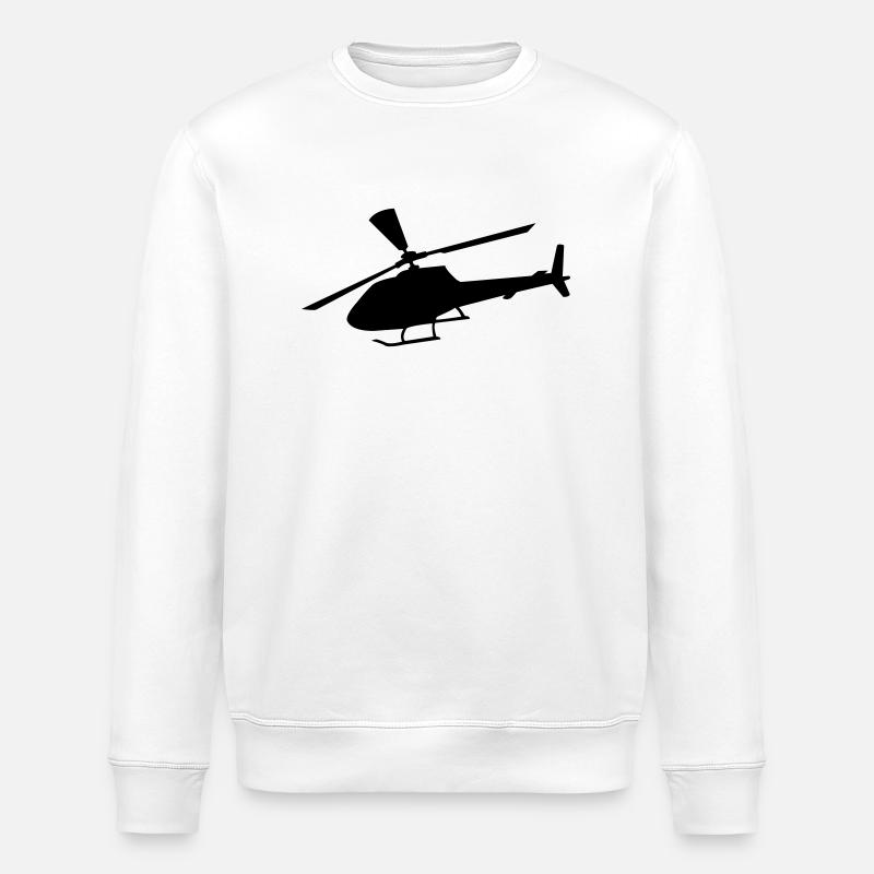 hubschrauber - Stanley/Stella Unisex Bio-Sweatshirt ROLLER - Weiß