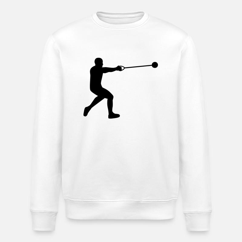 Hammer throw - Stanley/Stella ROLLER Unisex Organic Sweatshirt - white