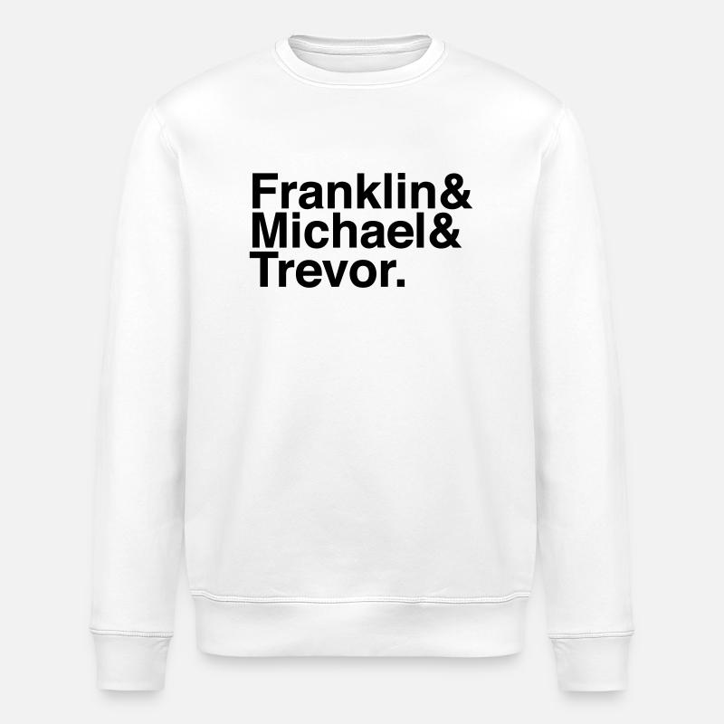 GTA 5 – Franklin&Michael&Trevor. - Stanley/Stella Unisex Bio-Sweatshirt ROLLER - Weiß