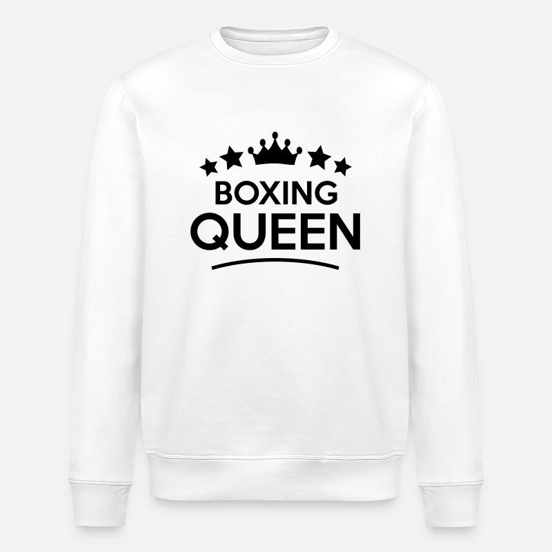 boxing queen stars - Stanley/Stella Unisex Bio-Sweatshirt ROLLER - Weiß