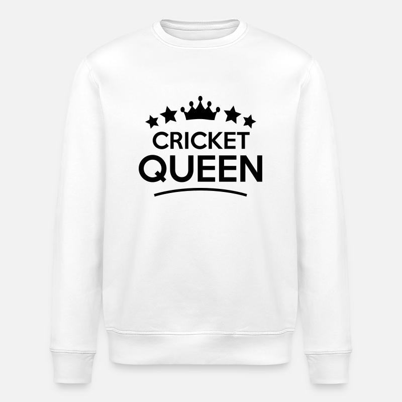 cricket queen stars - Stanley/Stella Unisex Bio-Sweatshirt ROLLER - Weiß