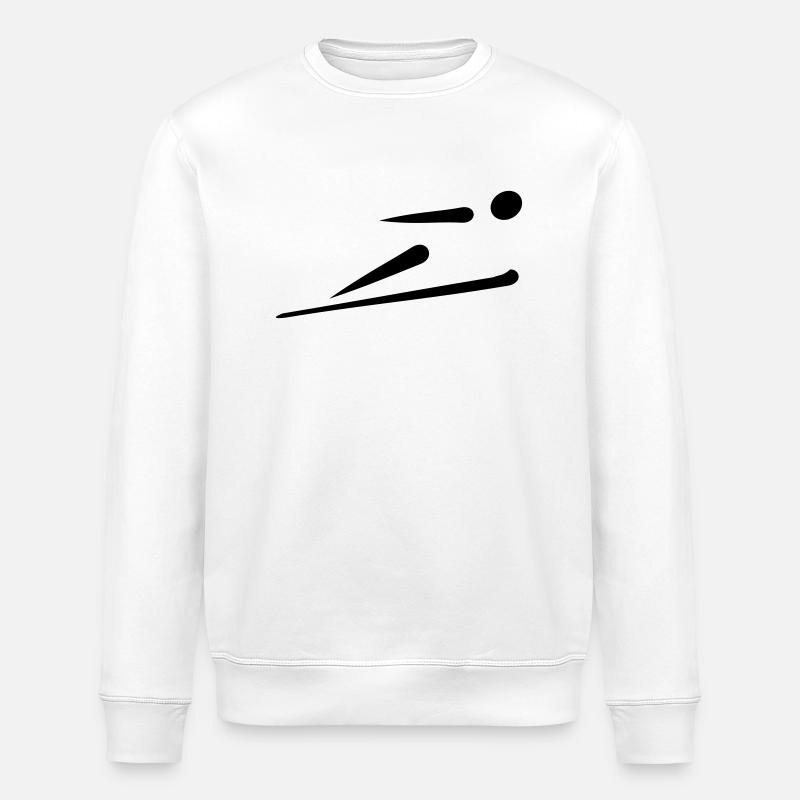 Saut à ski - Sweat bio ROLLER Stanley/Stella Unisexe - blanc