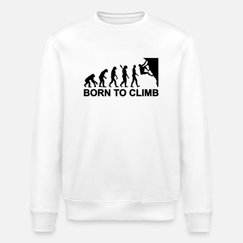Evolution Climbing - Stanley/Stella ROLLER Unisex Organic Sweatshirt - white