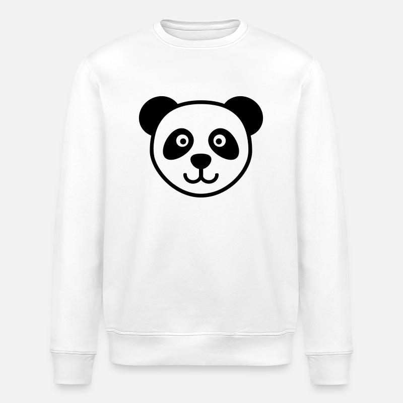 Panda - Stanley/Stella ROLLER Unisex Organic Sweatshirt - white