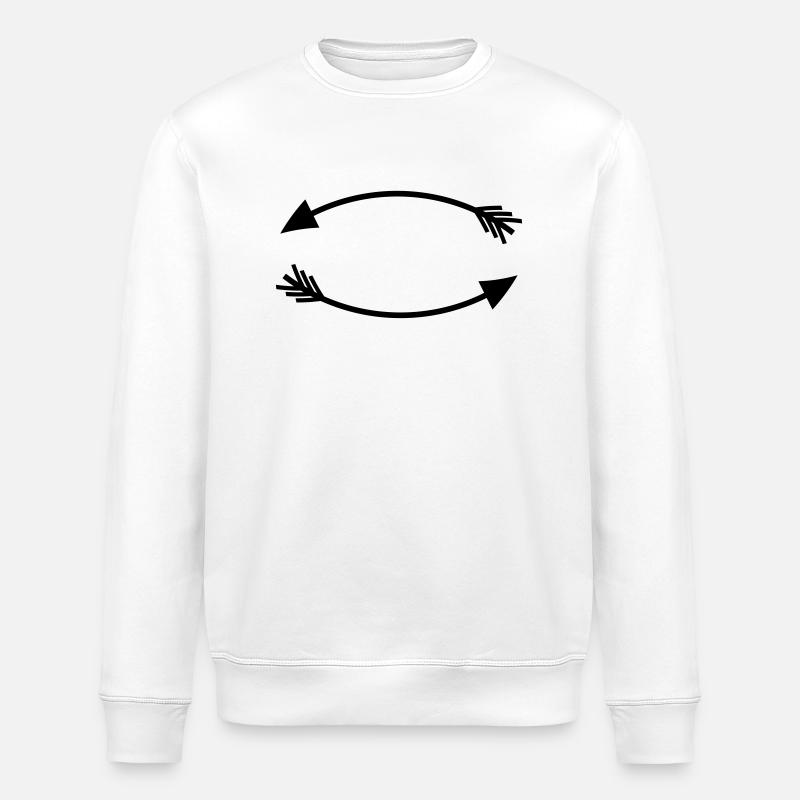 Two arrows - Stanley/Stella ROLLER Unisex Organic Sweatshirt - white