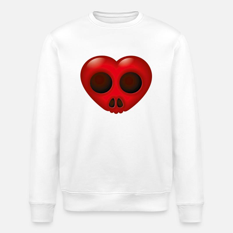 Smiley Heart Skill - Stanley/Stella Unisex Bio-Sweatshirt ROLLER - Weiß