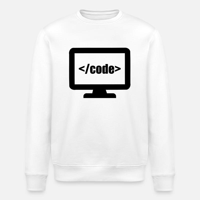 Programmeur - Sweat bio ROLLER Stanley/Stella Unisexe - blanc