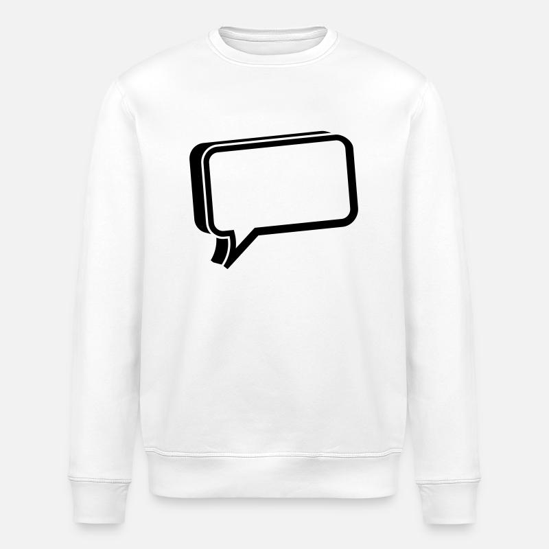 bubble chat - Stanley/Stella ROLLER Unisex Organic Sweatshirt - white