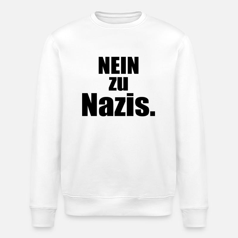 Nein zu nazis - Stanley/Stella Unisex Bio-Sweatshirt ROLLER - Weiß