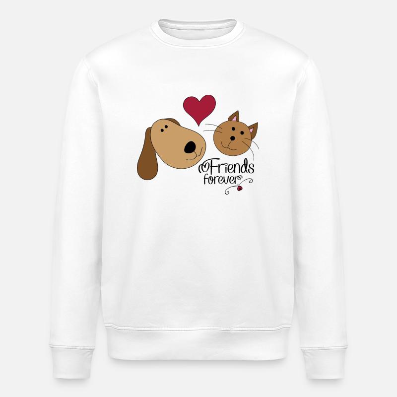 Chien et chat - Sweat bio ROLLER Stanley/Stella Unisexe - blanc