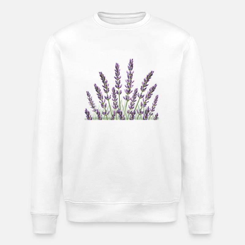 Lavendel Lavendelhalme - Stanley/Stella Unisex Bio-Sweatshirt ROLLER - Weiß