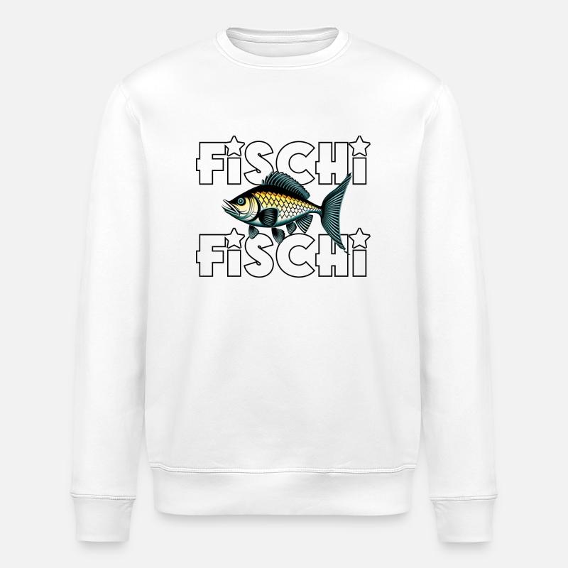 Fischi Fischi mit Fisch - Stanley/Stella Unisex Bio-Sweatshirt ROLLER - Weiß