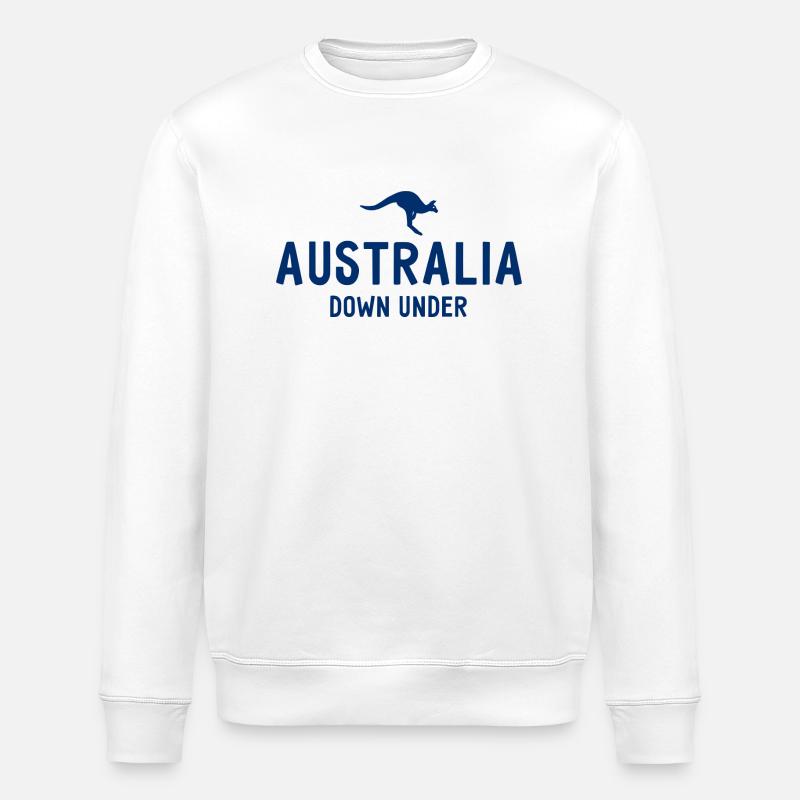 Australia - Down Under - Australia - Kangaroo - Stanley/Stella ROLLER Unisex Organic Sweatshirt - white