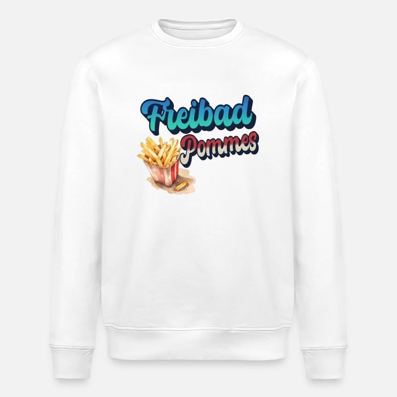 Frites de piscine extérieure - Sweat bio ROLLER Stanley/Stella Unisexe - blanc