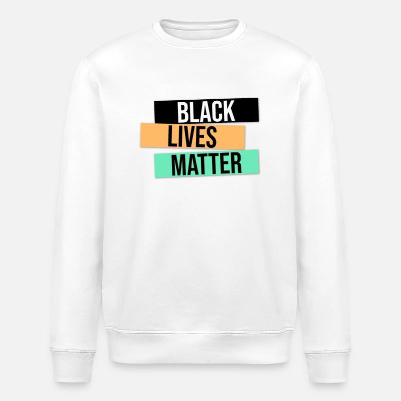 BLM Design Gift - Stanley/Stella ROLLER Unisex Organic Sweatshirt - white